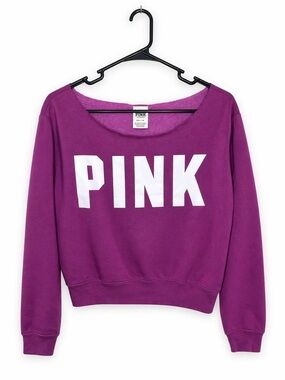 PINK Victoria's Secret Scoopneck Sweatshirt in Bright Magenta
